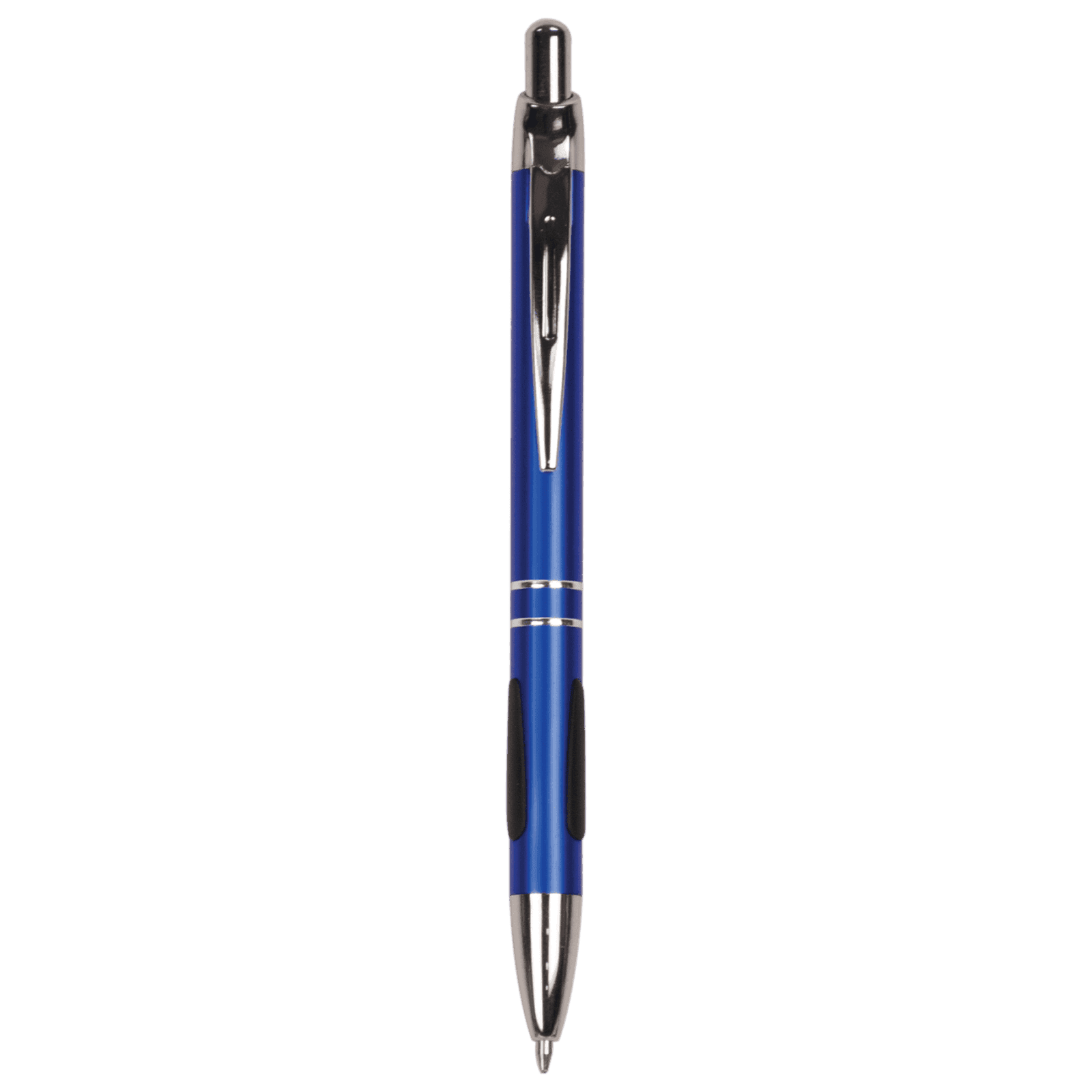 Gloss Blue Ballpoint Pen with Gripper