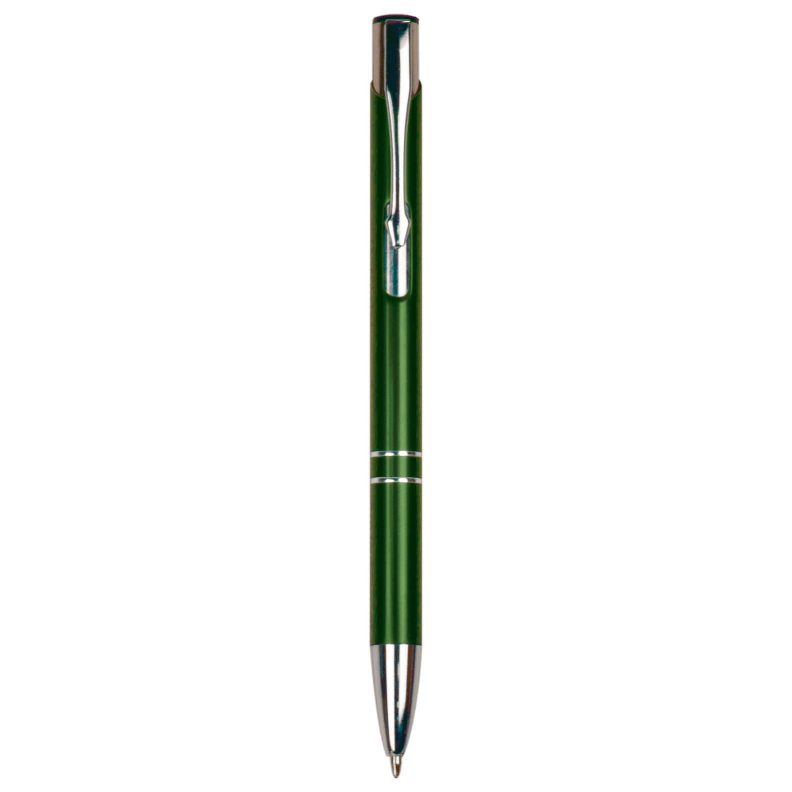 Gloss Green Ballpoint Pen with Silver Trim