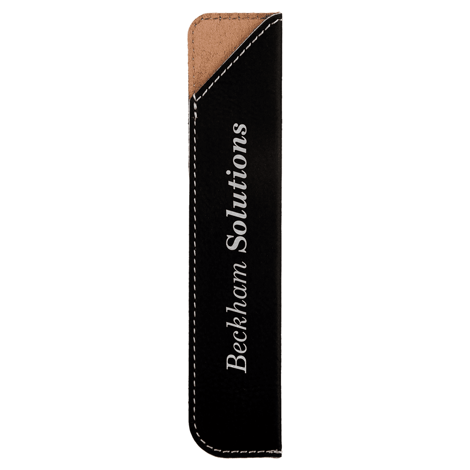 Black/Silver Leatherette Pen Sleeve