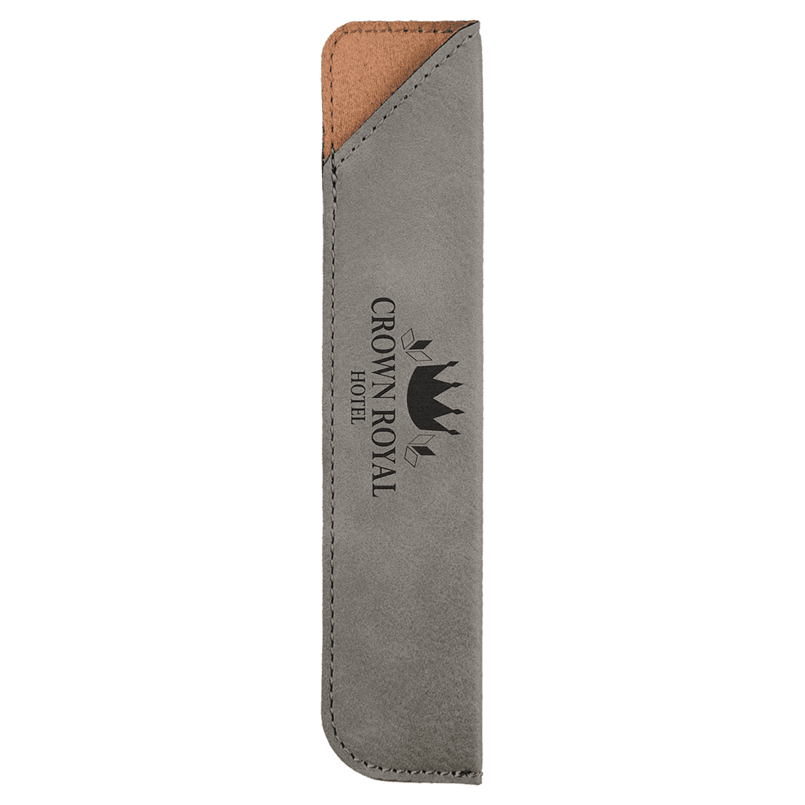 Gray Leatherette Pen Sleeve