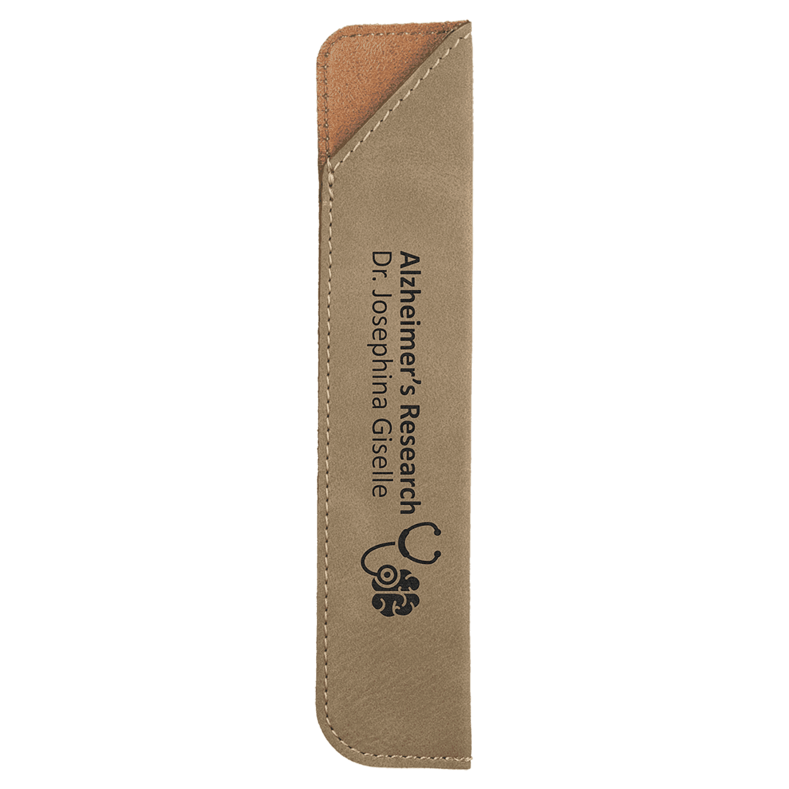 Light Brown Leatherette Pen Sleeve