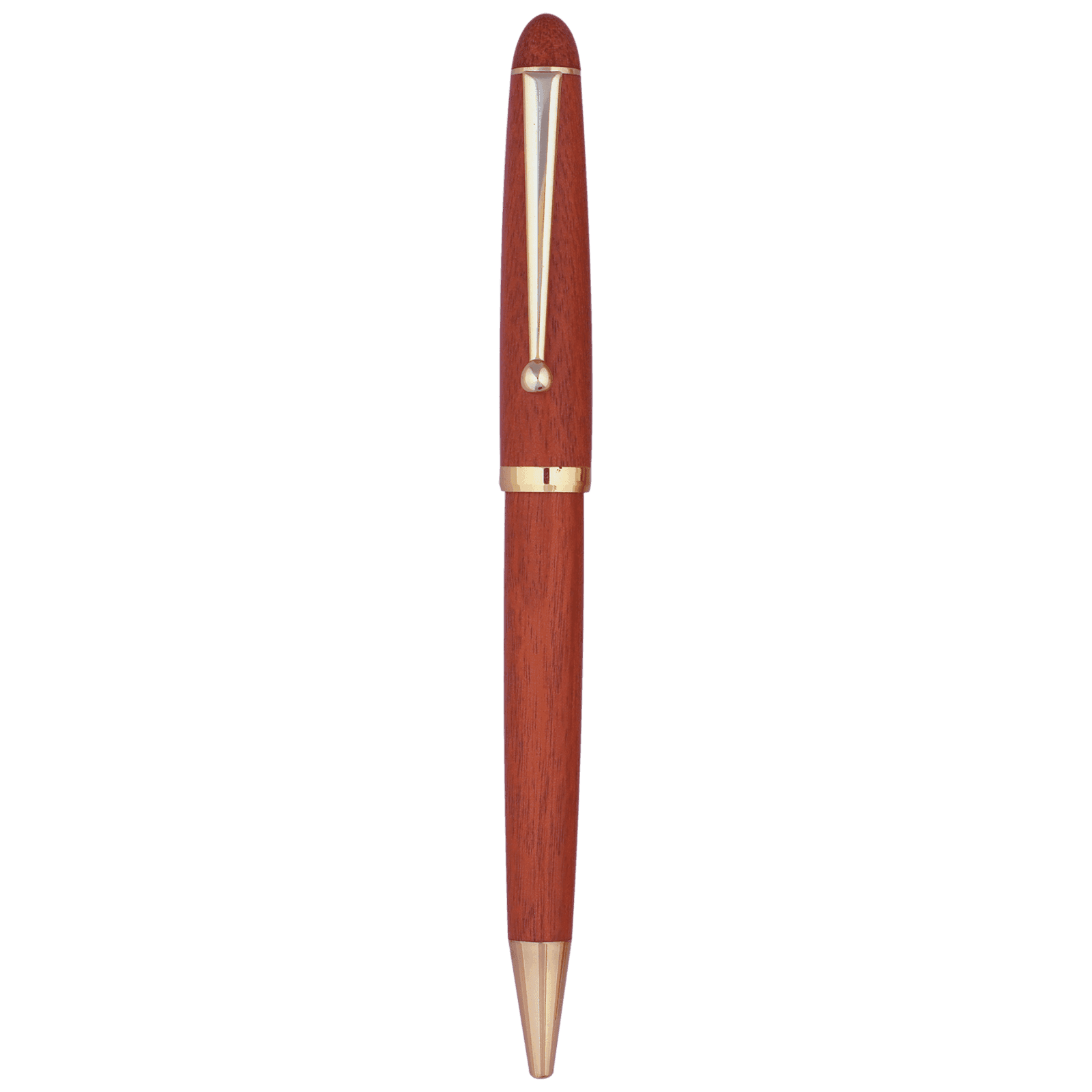 Rosewood Finish Ballpoint Pen with Gold Trim