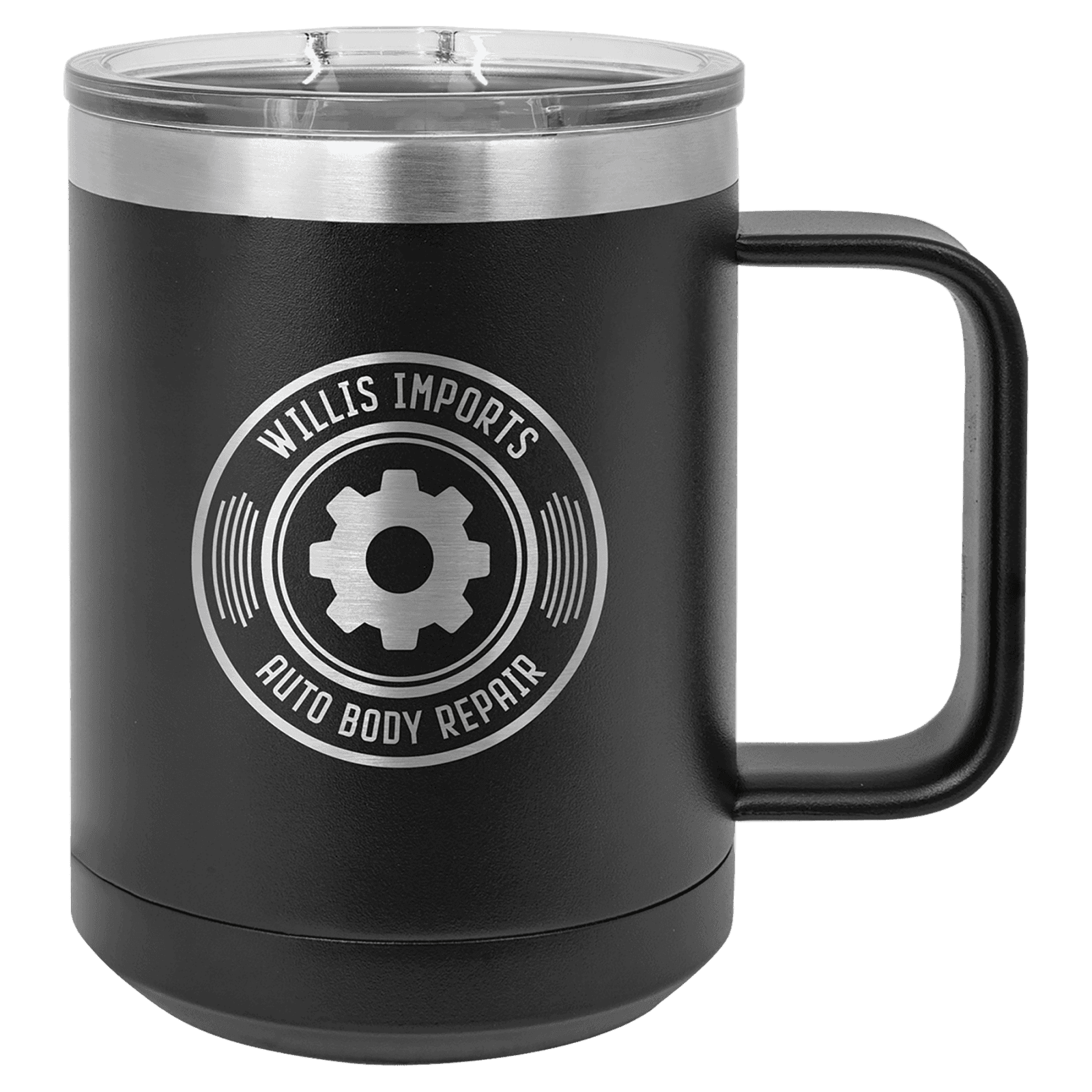 Black 15 oz. Polar Camel Coffee Mug with Slider Lid