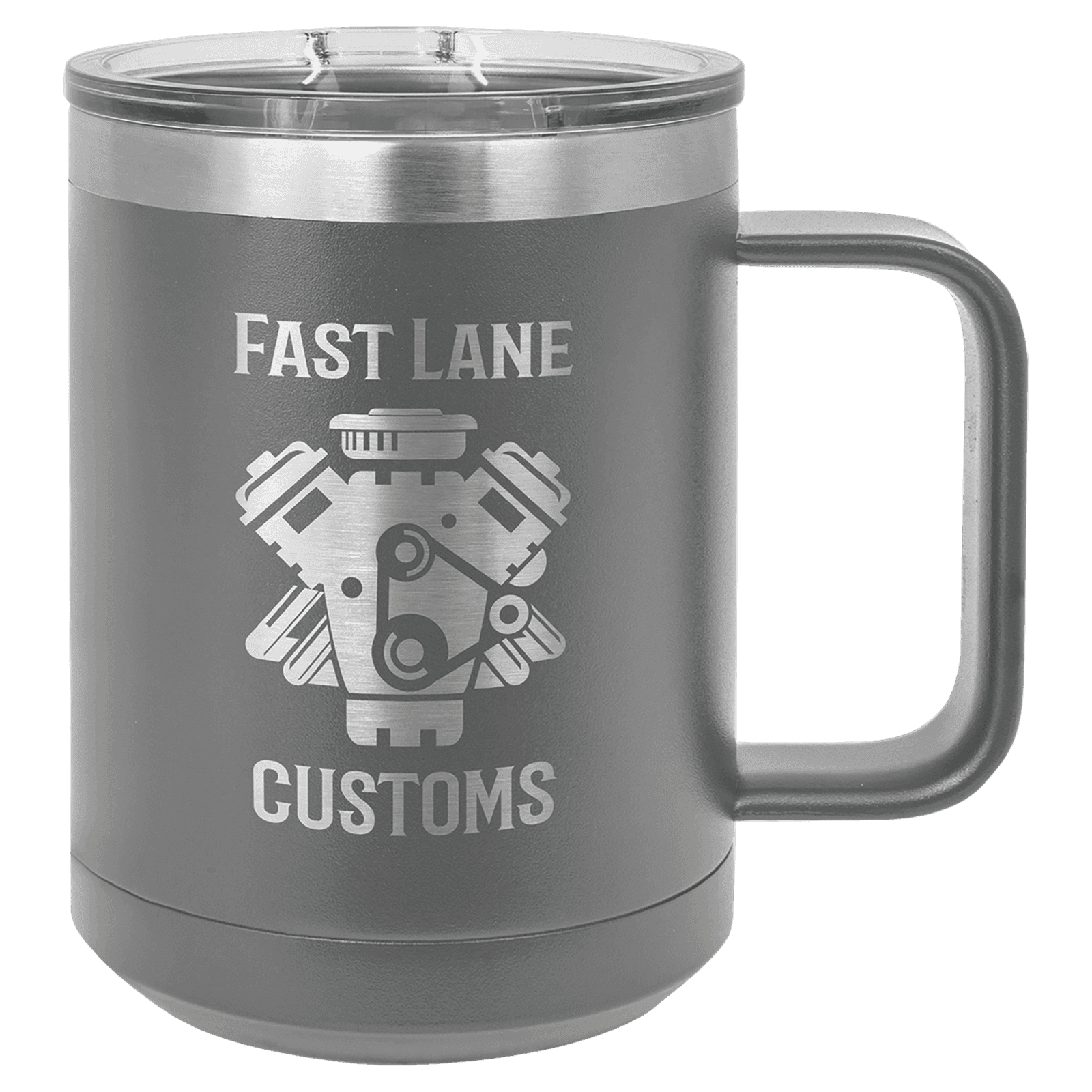 Dark Gray 15 oz. Polar Camel Coffee Mug with Slider Lid