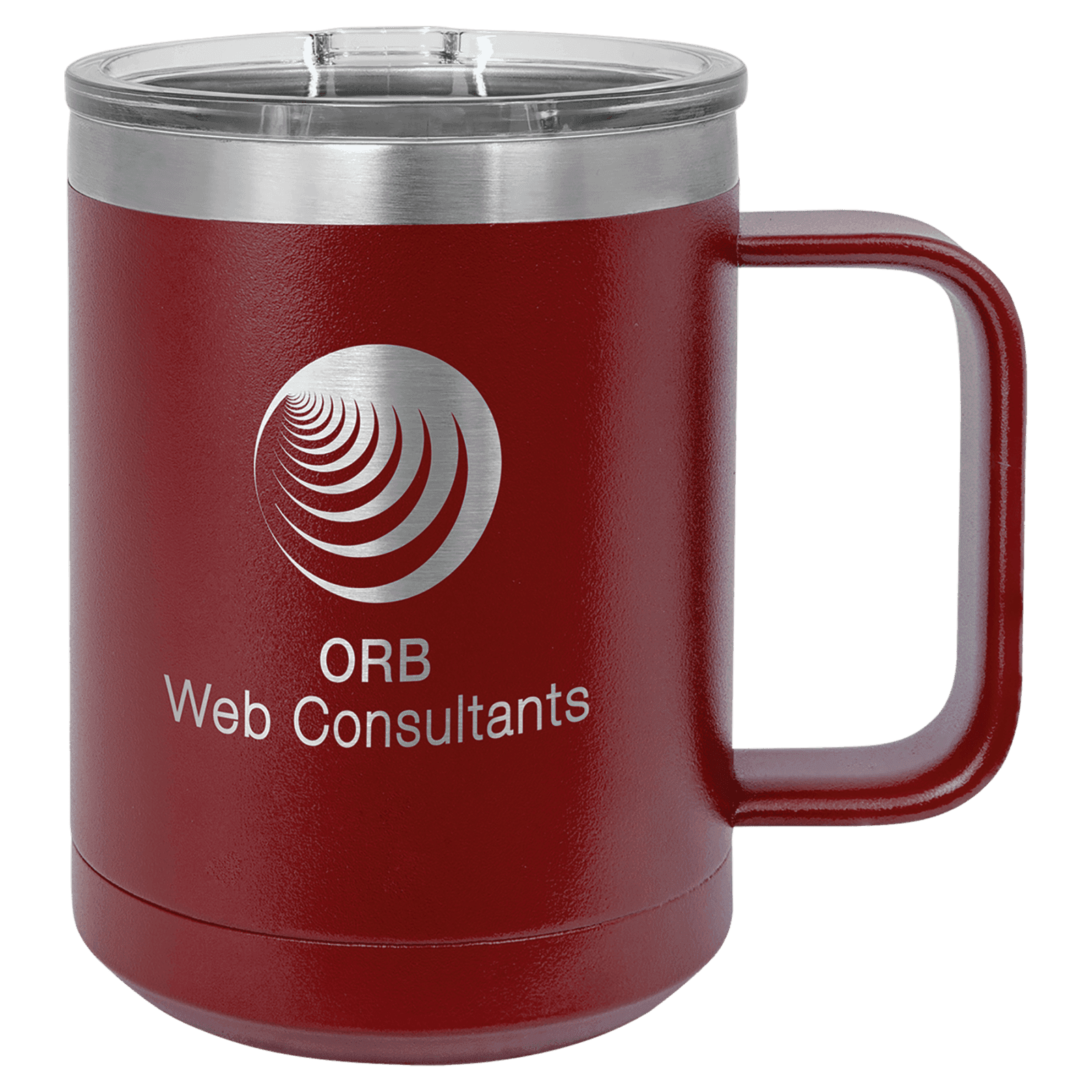 Maroon 15 oz. Polar Camel Coffee Mug with Slider Lid