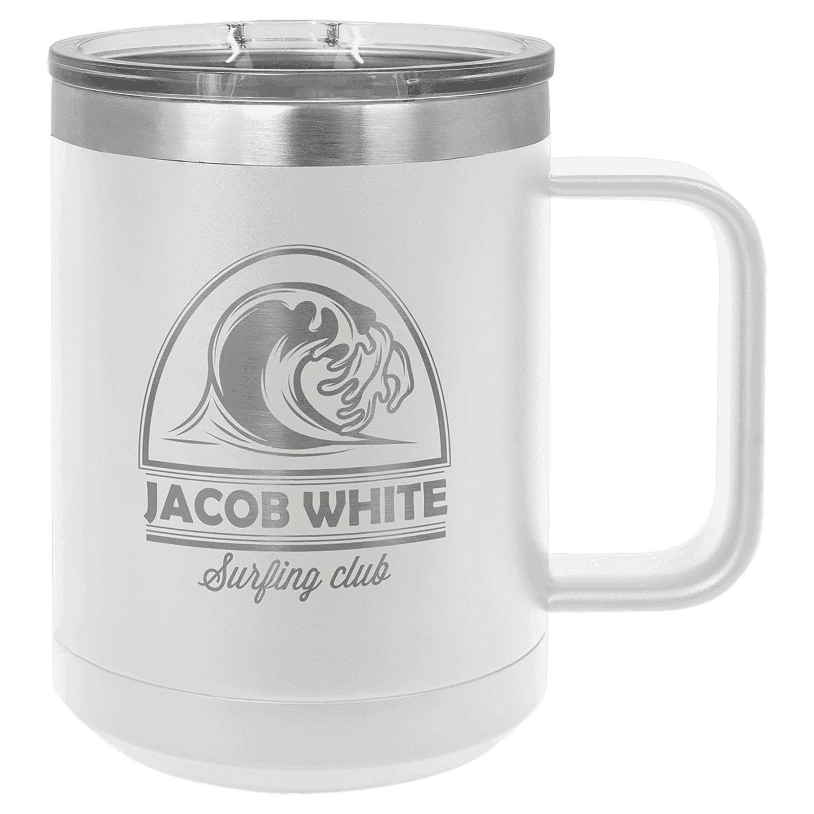 White 15 oz. Polar Camel Coffee Mug with Slider Lid