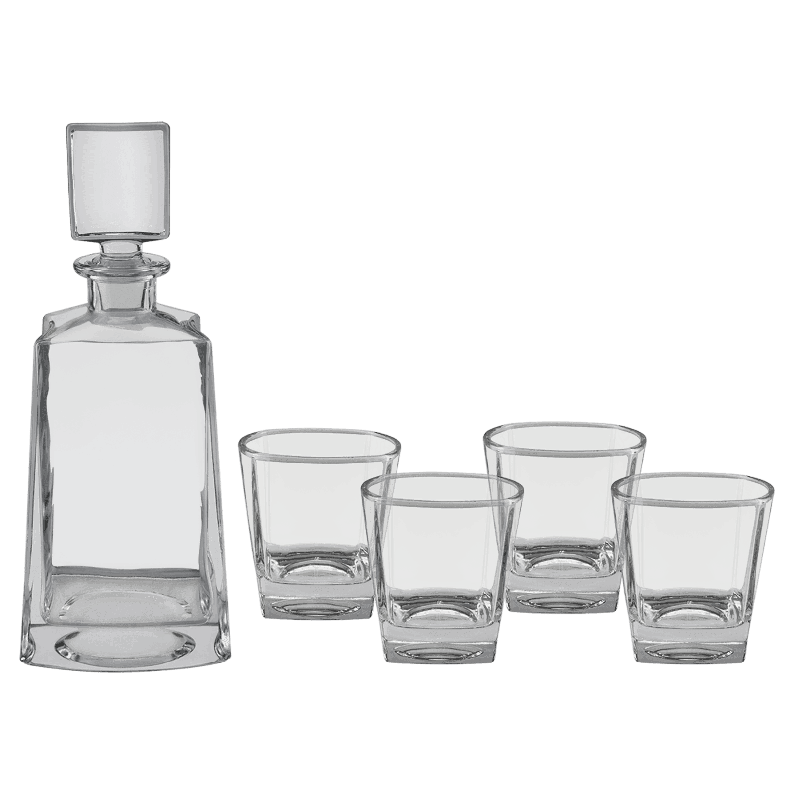740 ML Polar Camel Tequila Decanter with 4-8 oz. Rectangle Rocks Glasses