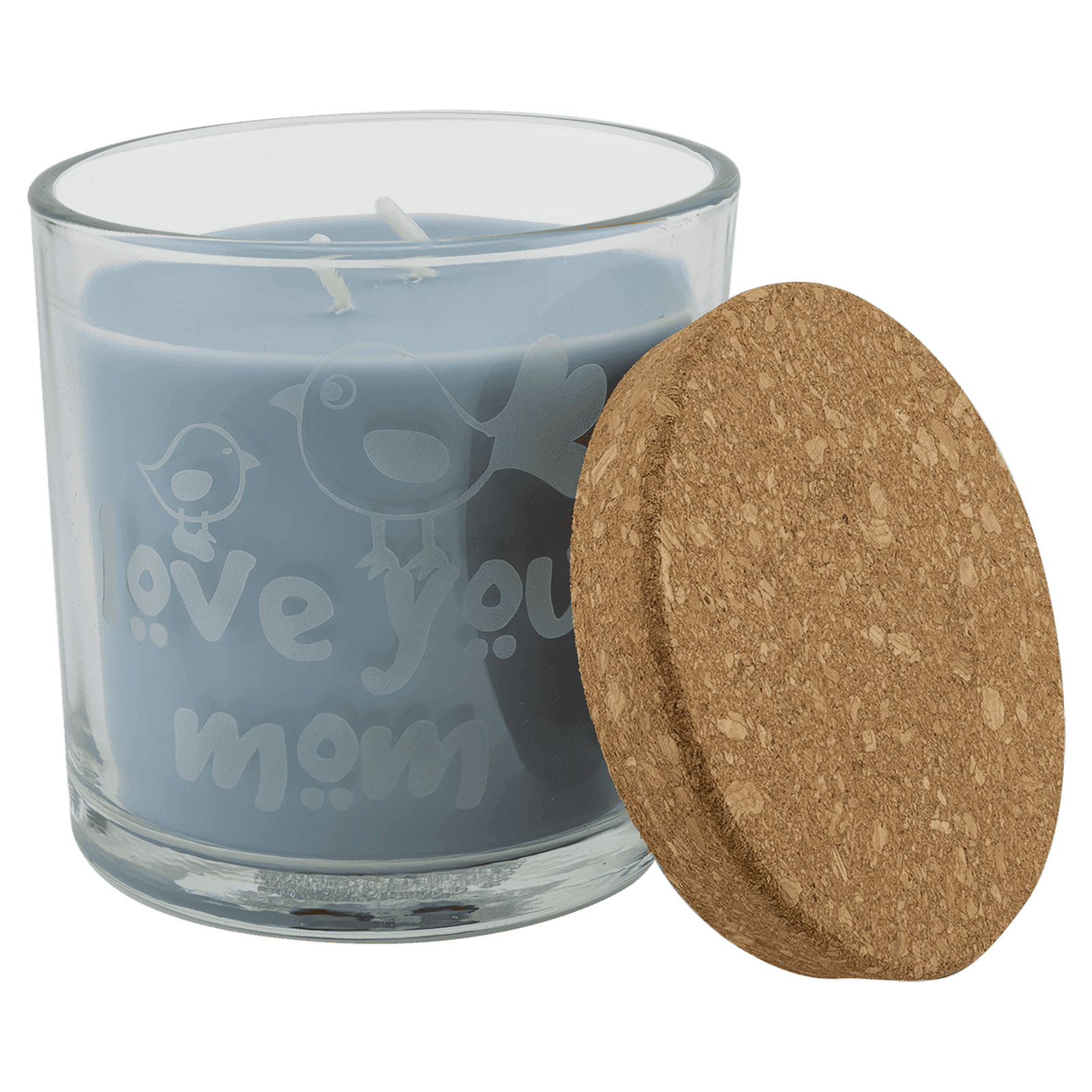 Crisp Linen Candle in a Glass Holder with Cork Lid, 14 oz.