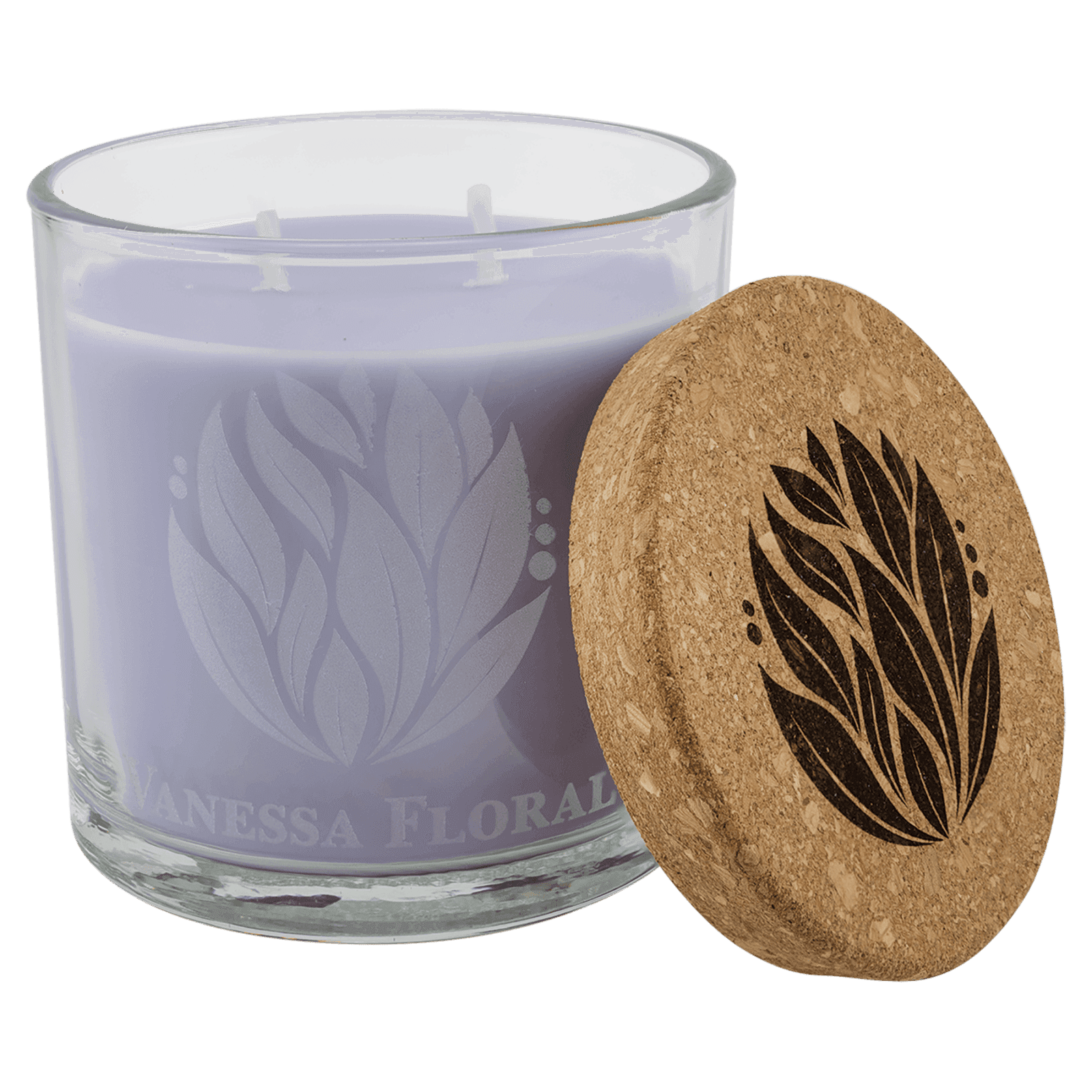 Wild Lavender Candle in a Glass Holder with Cork Lid, 14 oz.